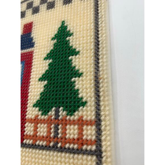 Vintage Americana Cross Stitch Horse Buggy Folk Art Sampler - Picture 6 of 9